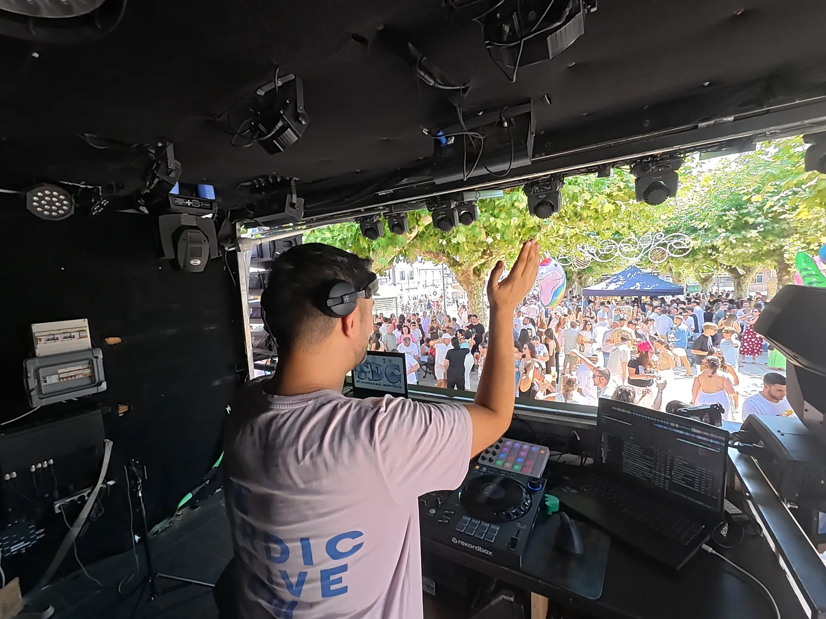 IWARO behind the DJ booth